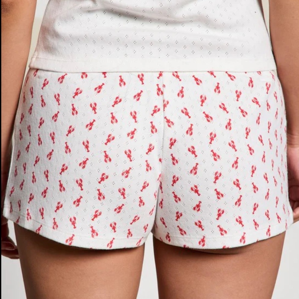 Lucky Brand White Shorts with Red Pattern